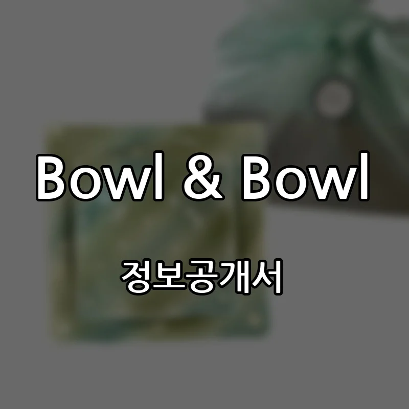 Bowl & Bowl (보울앤보울) 프랜차이즈 창업 비용 정보공개서 요약
