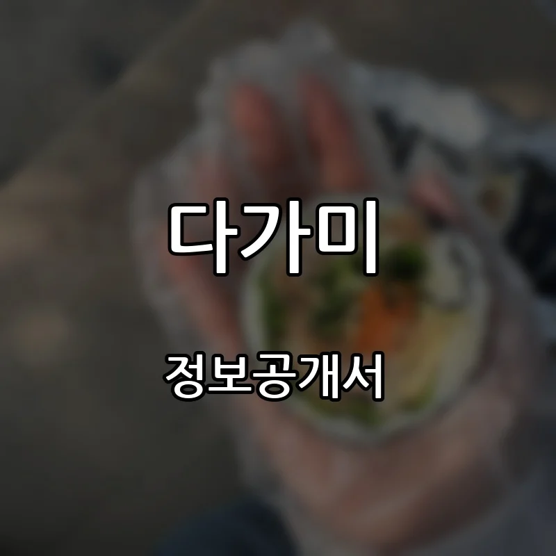 다가미 창업 프랜차이즈 정보공개서 요약 2026.10.12