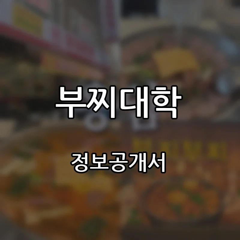 부찌대학 프랜차이즈 창업 비용 정보공개서 요약