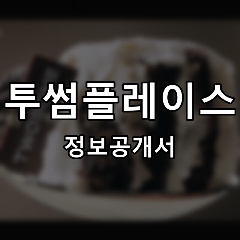 투썸플레이스 프랜차이즈 정보공개서 요약