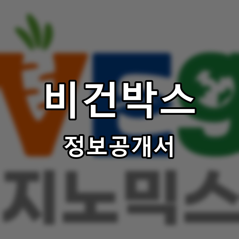 비건박스 프랜차이즈 정보공개서 요약