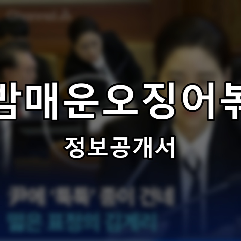 불밤매운오징어볶음 프랜차이즈 정보공개서 요약