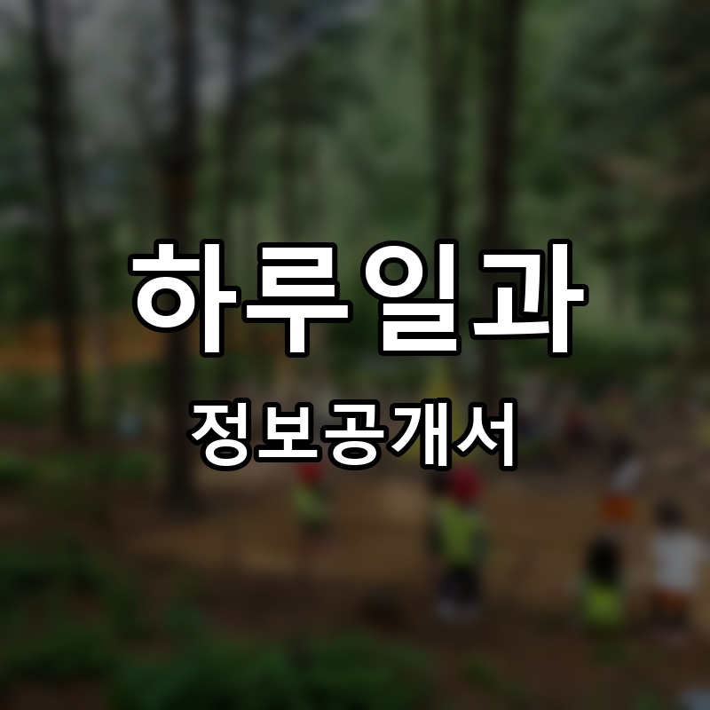 하루일과 프랜차이즈 정보공개서 요약