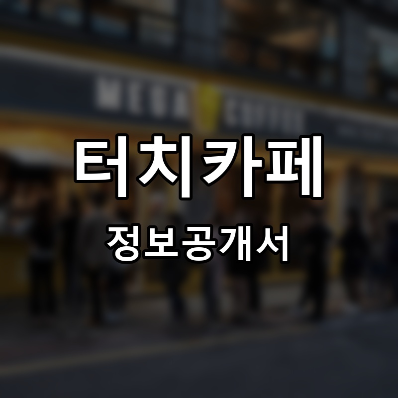 터치카페 프랜차이즈 정보공개서 요약