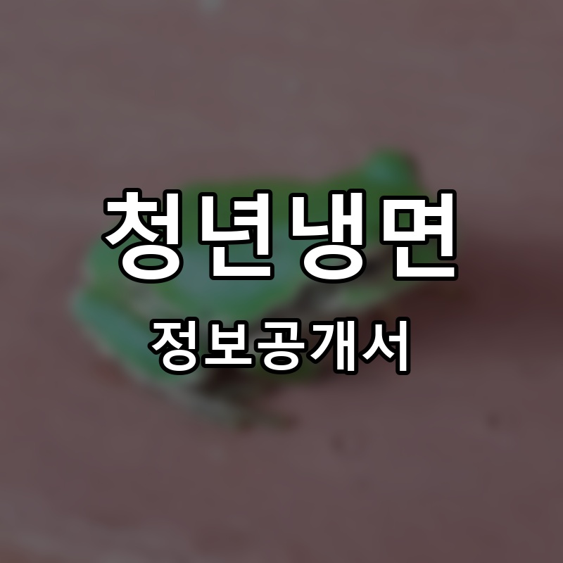 청년냉면 프랜차이즈 정보공개서 요약