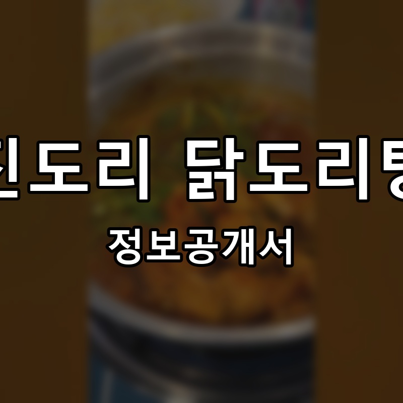 진도리 닭도리탕 프랜차이즈 정보공개서 요약