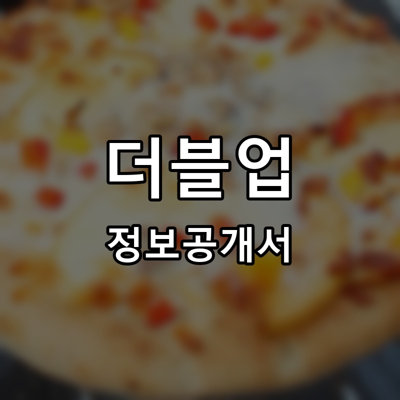 피자더블업 프랜차이즈 정보공개서