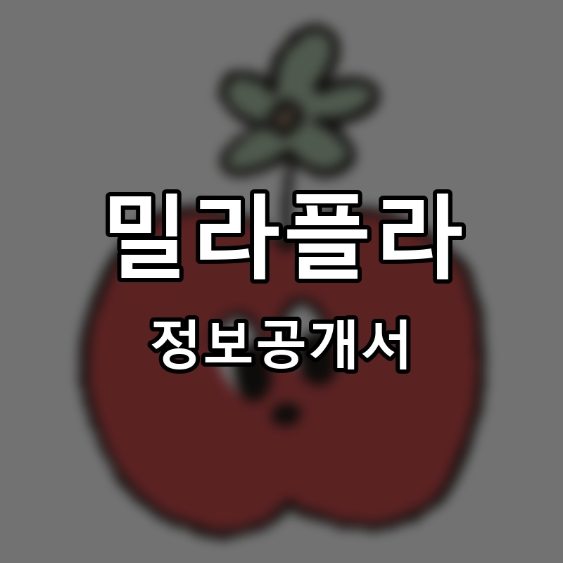 밀라플라 프랜차이즈 정보공개서 요약