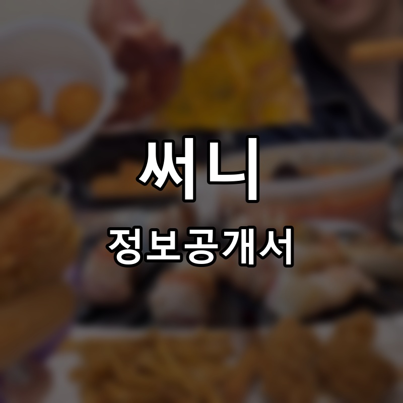 써니스피자마켓 프랜차이즈 정보공개서 요약