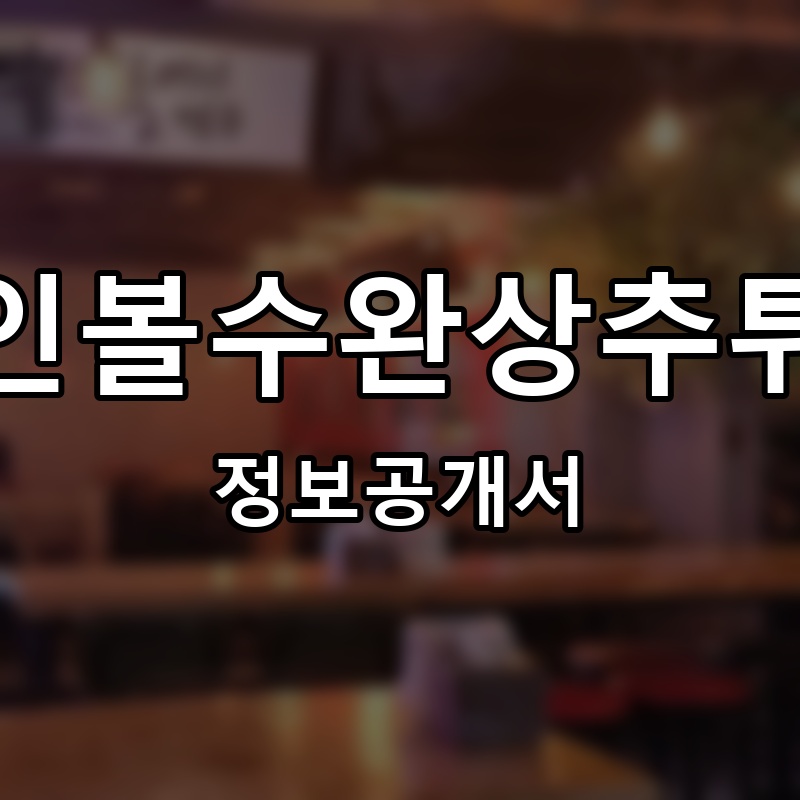 상튀치킨 프랜차이즈 정보공개서 요약