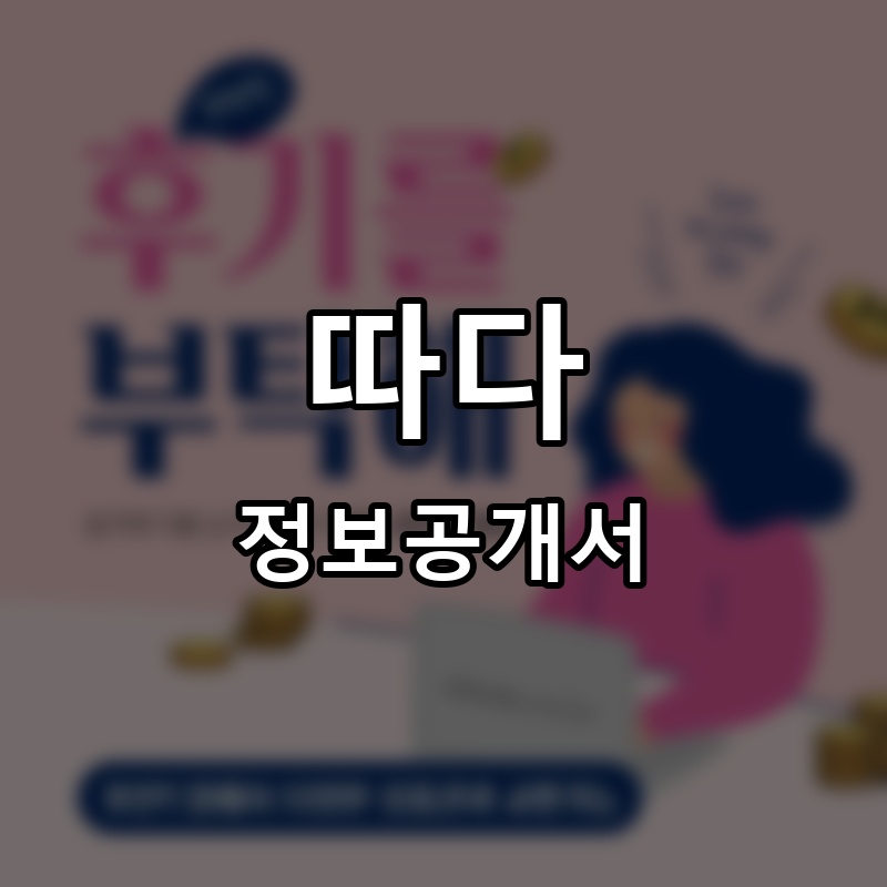따다 (ddada) 프랜차이즈 정보공개서 요약