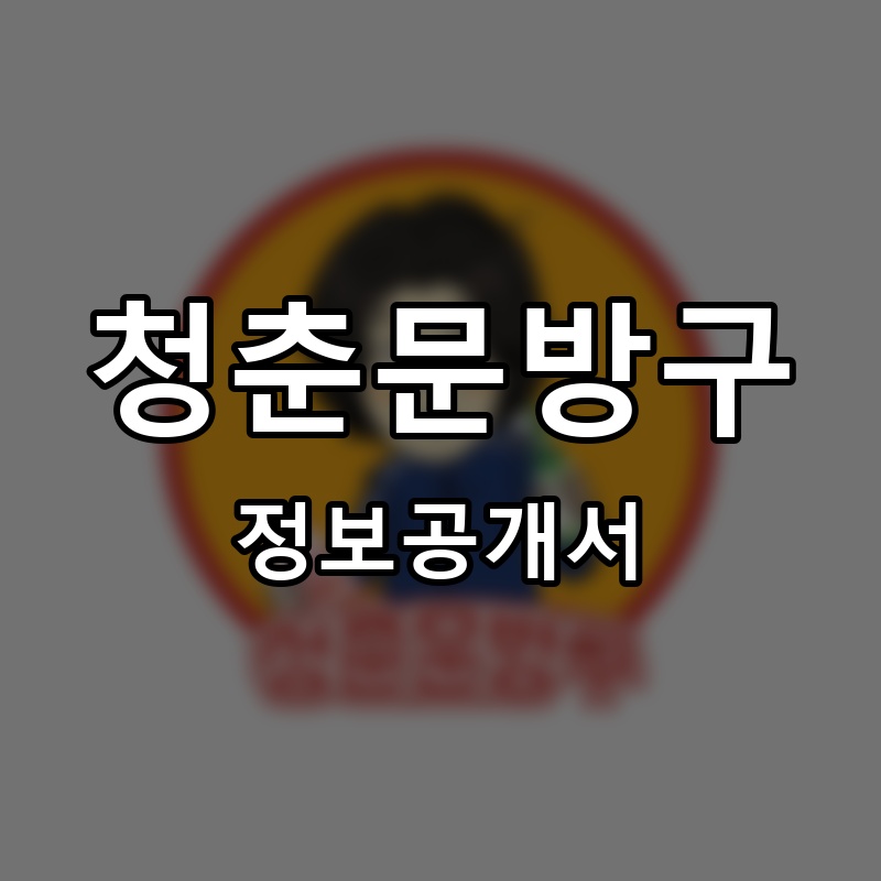 청춘문방구 프랜차이즈 정보공개서