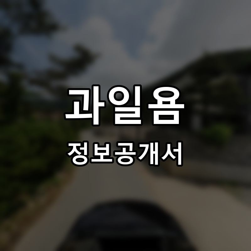 과일욤 프랜차이즈 정보공개서