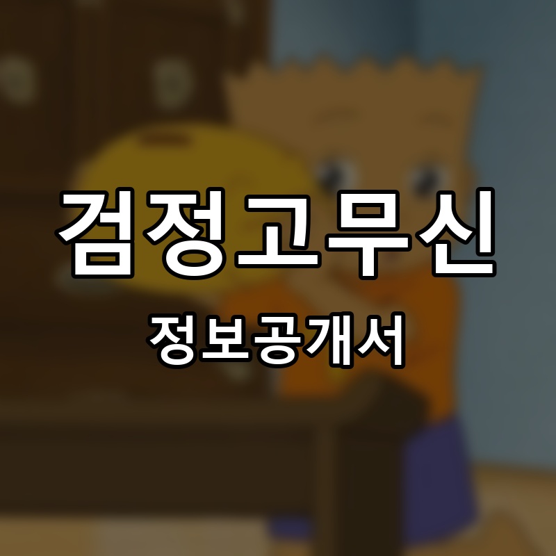 검정고무신 프랜차이즈 정보공개서