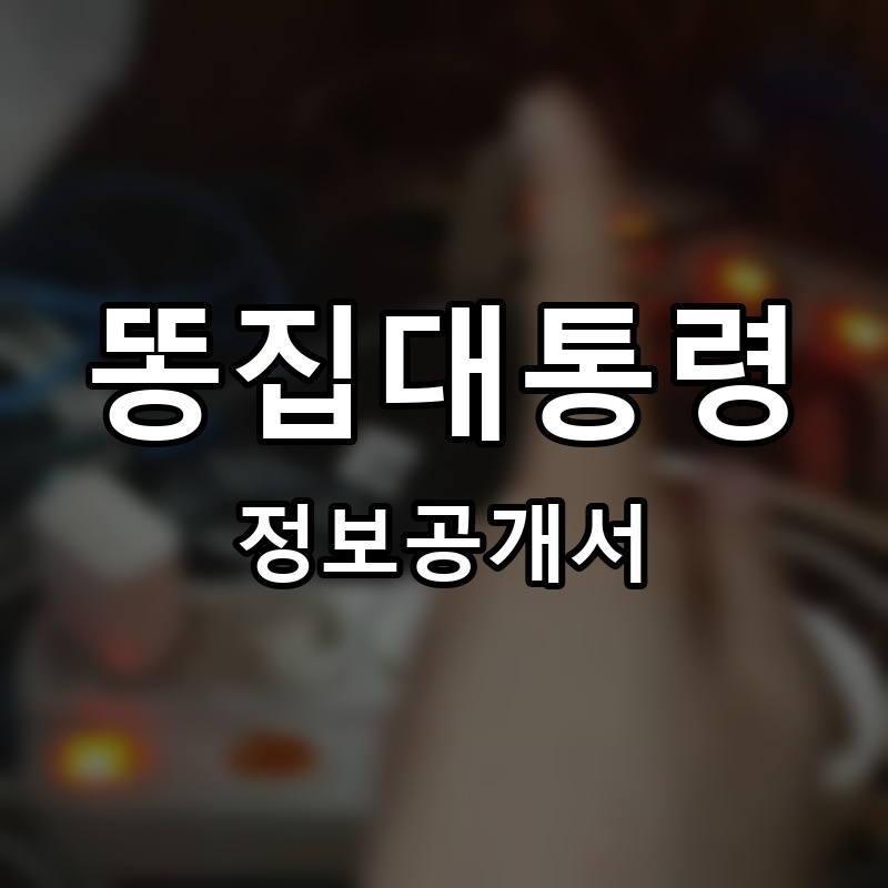 똥집대통령 프랜차이즈 정보공개서 요약