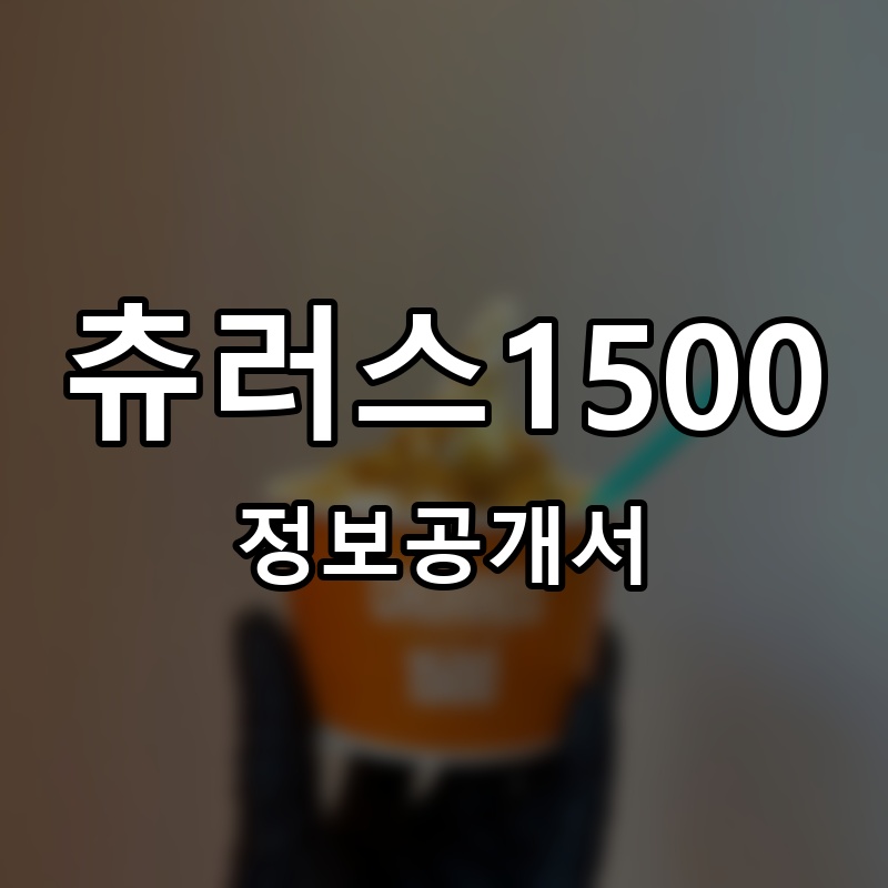 츄러스1500 프랜차이즈 정보공개서 요약