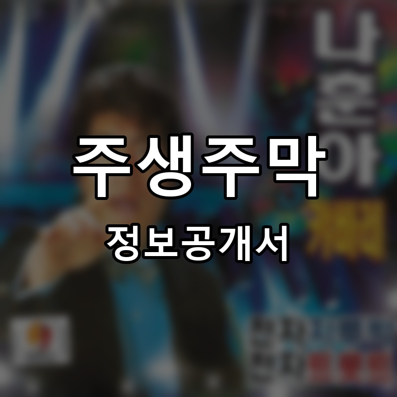 주생주막 프랜차이즈 정보공개서 요약