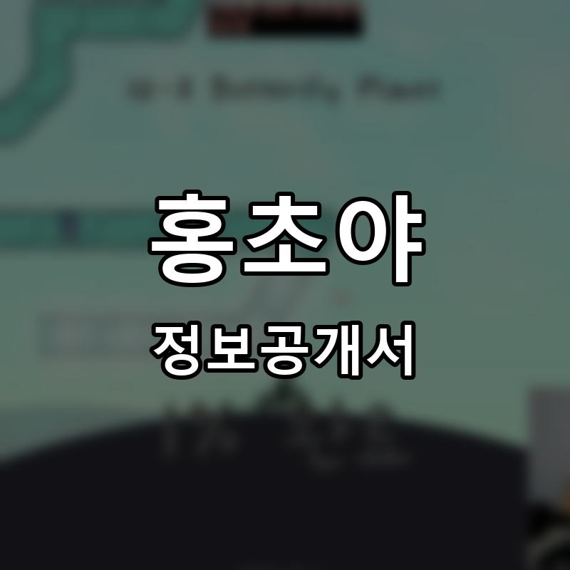 홍초야 프랜차이즈 정보공개서 요약