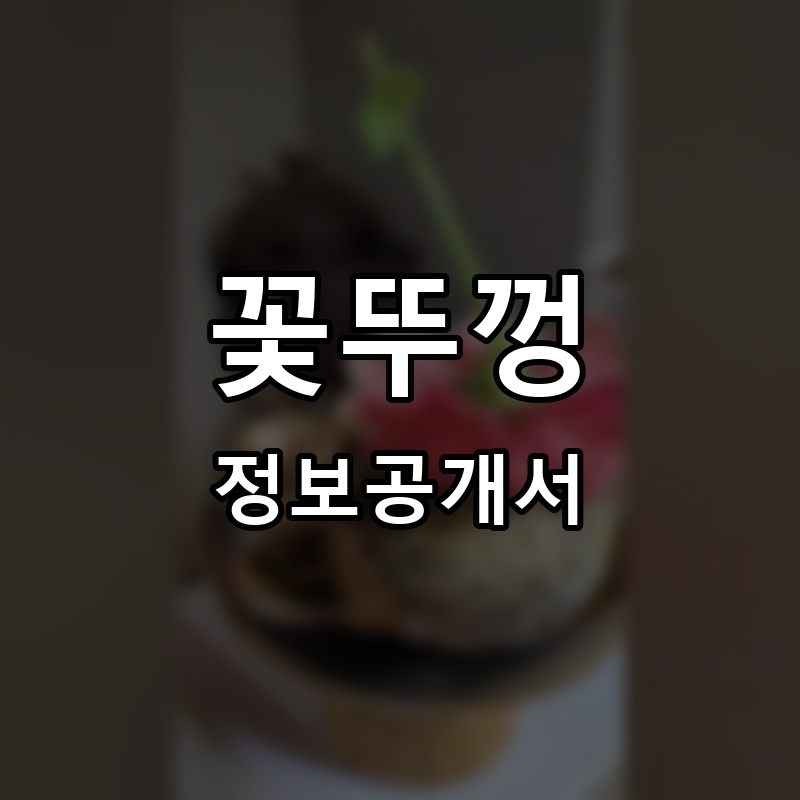 꽃뚜껑 프랜차이즈 정보공개서 요약