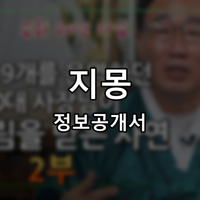 지몽 프랜차이즈 정보공개서 요약