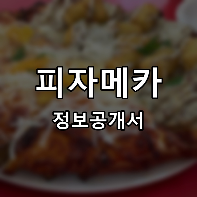 피자메카 프랜차이즈 정보공개서 요약