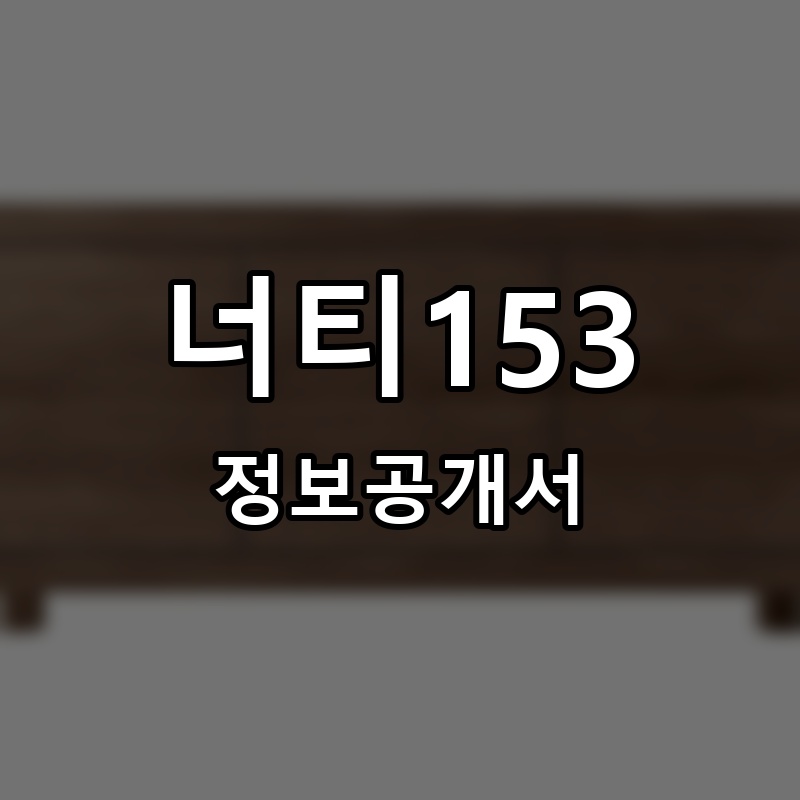 너티153(Nutty 153) 프랜차이즈 정보공개서 요약