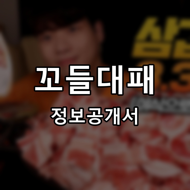 꼬들대패 프랜차이즈 정보공개서 요약