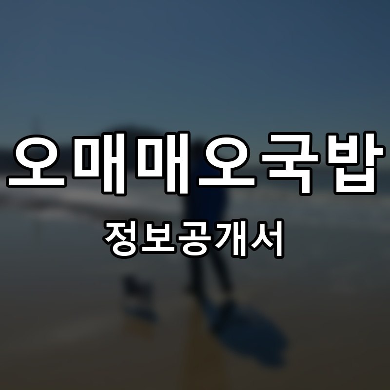 오매매오국밥 프랜차이즈 정보공개서 요약