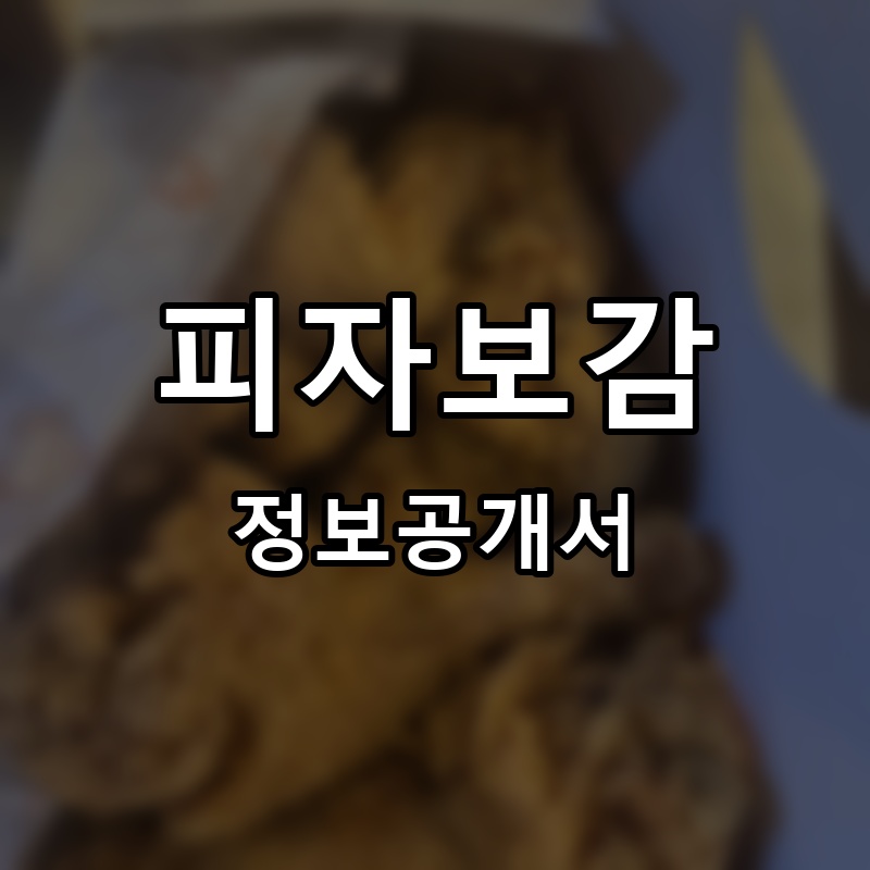피자보감 프랜차이즈 정보공개서 요약