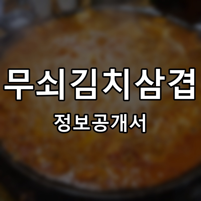 무쇠김치삼겹 프랜차이즈 정보공개서