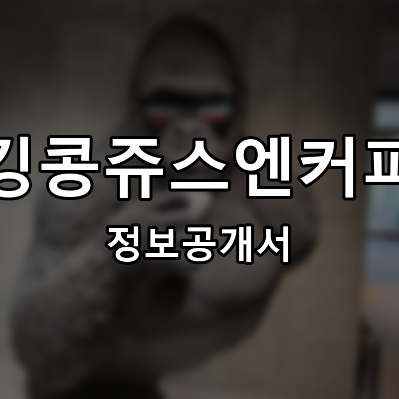 킹콩쥬스엔커피 프랜차이즈 정보공개서