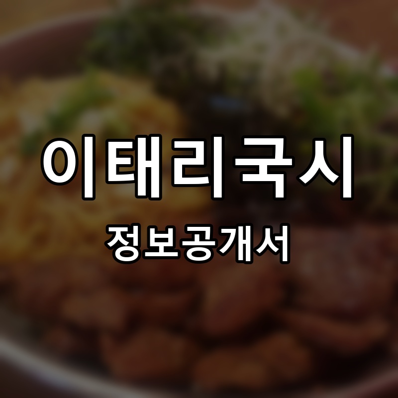 이태리국시 프랜차이즈 정보공개서 요약