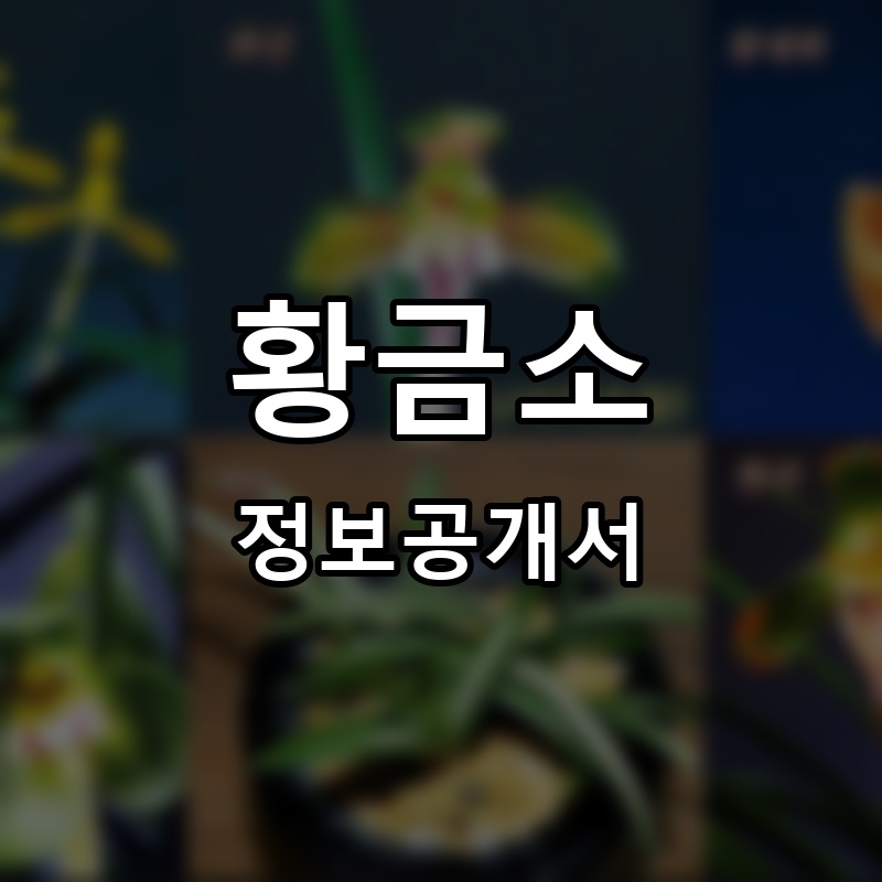 황금소 프랜차이즈 정보공개서 요약