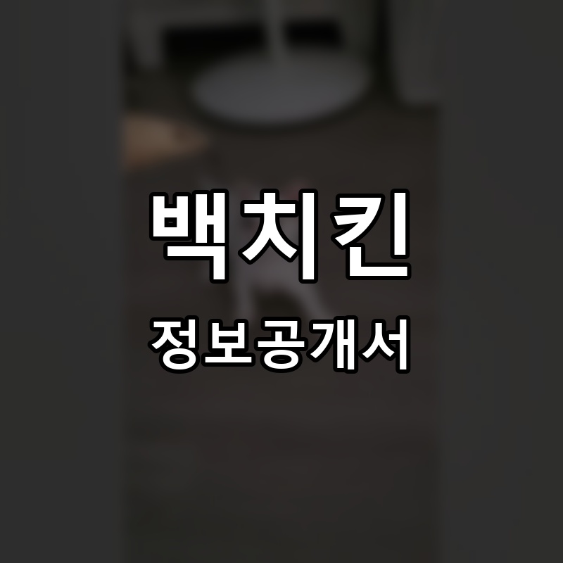 백미치킨 프랜차이즈 정보공개서