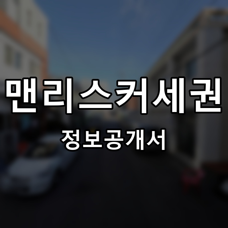 맨리스커세권 프랜차이즈 정보공개서