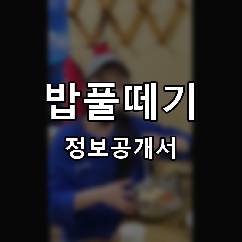 밥풀떼기 프랜차이즈 정보공개서 요약