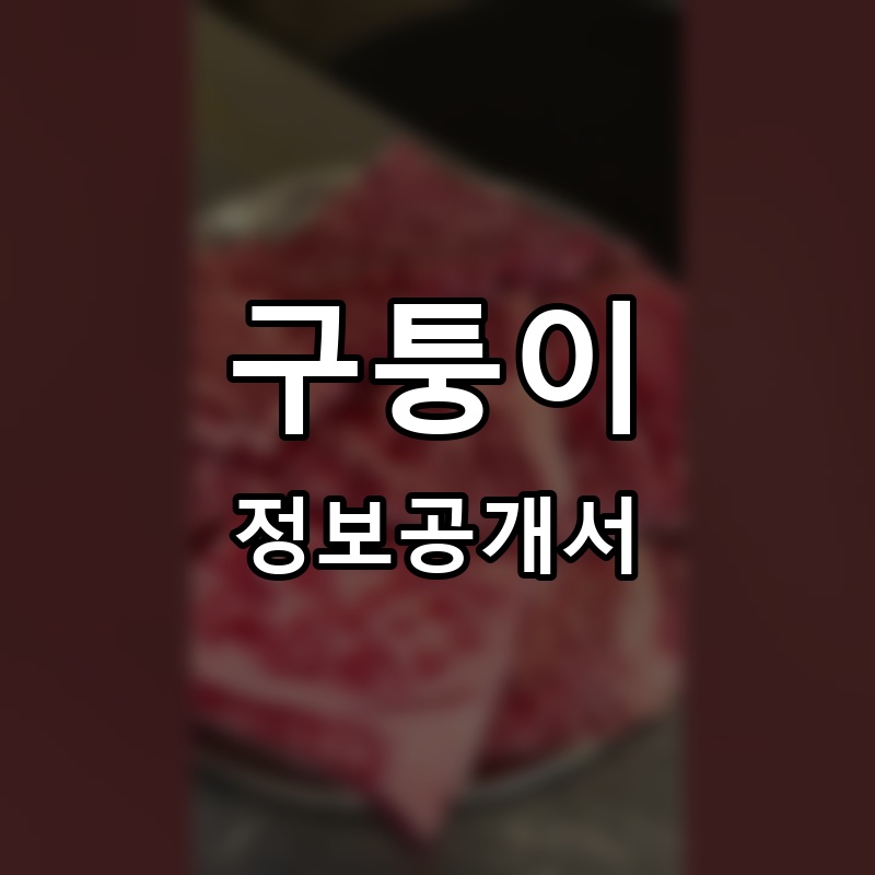 구퉁이 프랜차이즈 정보공개서