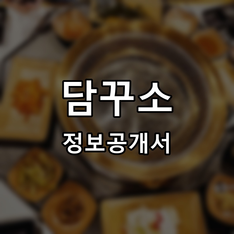 담꾸소 프랜차이즈 정보공개서 요약