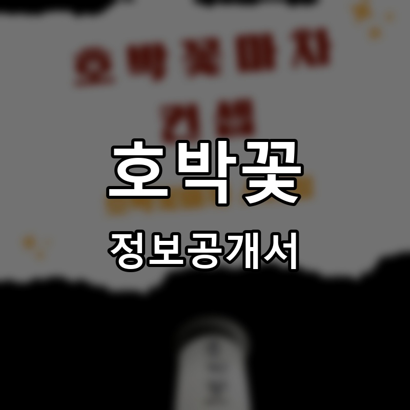 호박꽃마차 프랜차이즈 정보공개서 요약