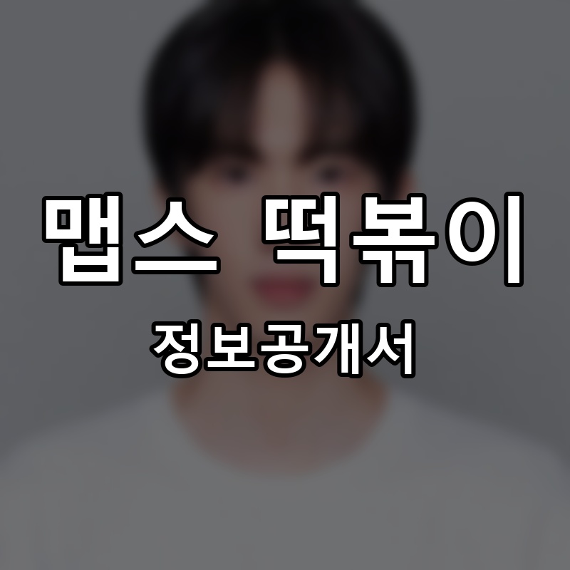 맵스 떡볶이 프랜차이즈 정보공개서 요약