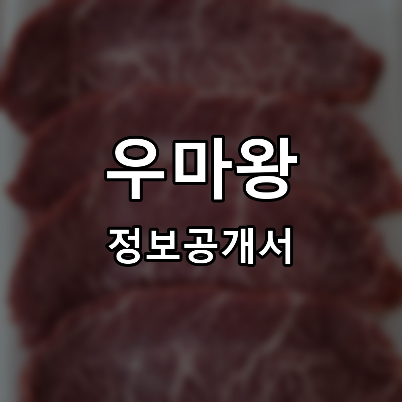 우마왕 프랜차이즈 정보공개서 요약