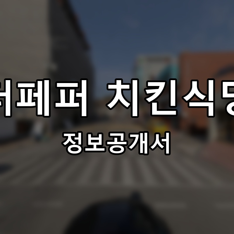 더페퍼 치킨식당 프랜차이즈 정보공개서