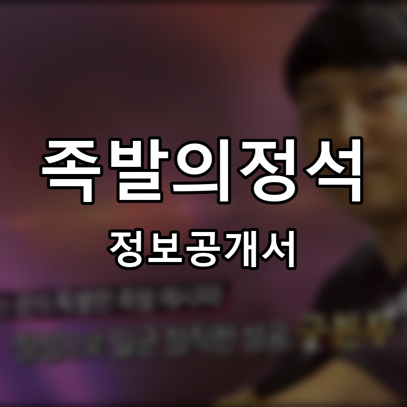 족발의정석 프랜차이즈 정보공개서