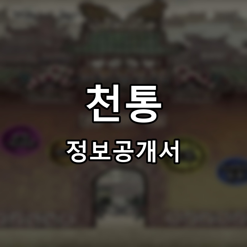 천통 프랜차이즈 정보공개서 요약