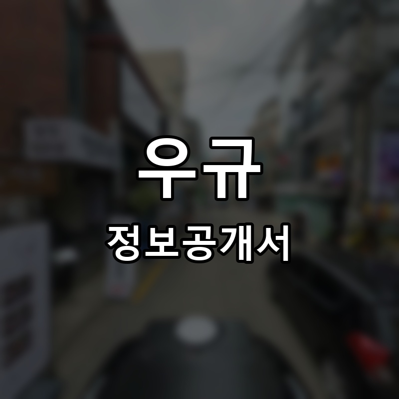 우규 프랜차이즈 정보공개서 요약