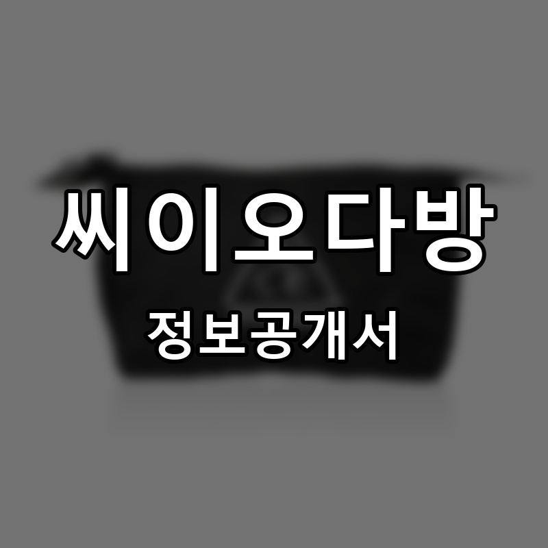씨이오다방 프랜차이즈 정보공개서 요약