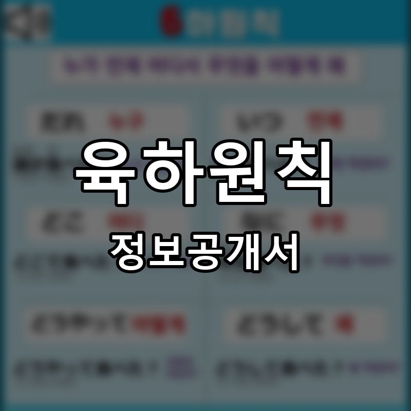 육하원칙 프랜차이즈 정보공개서 요약