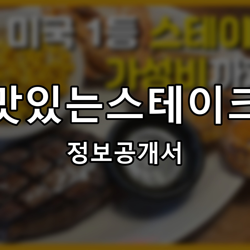 맛있는스테이크 프랜차이즈 정보공개서 요약