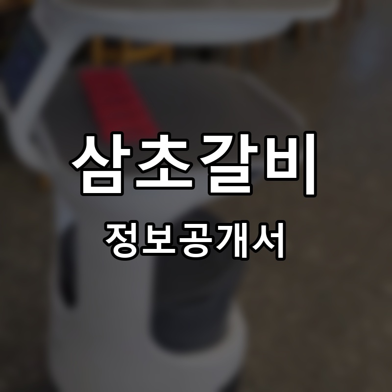 삼초갈비 프랜차이즈 정보공개서 요약