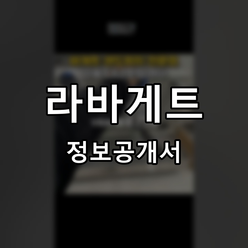 라바게트 프랜차이즈 정보공개서